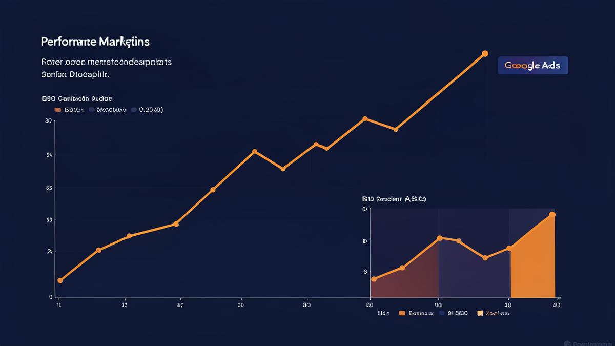 Gráfico de performance de campanhas de tráfego pago em crescimento